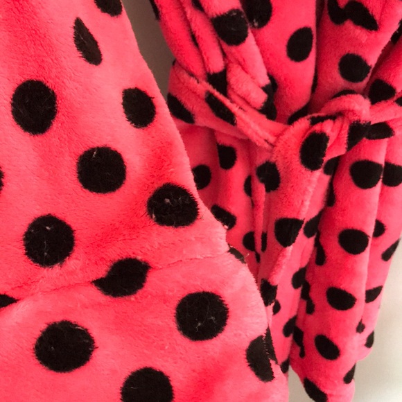 PINK polka dot bathrobe - Picture 4 of 5